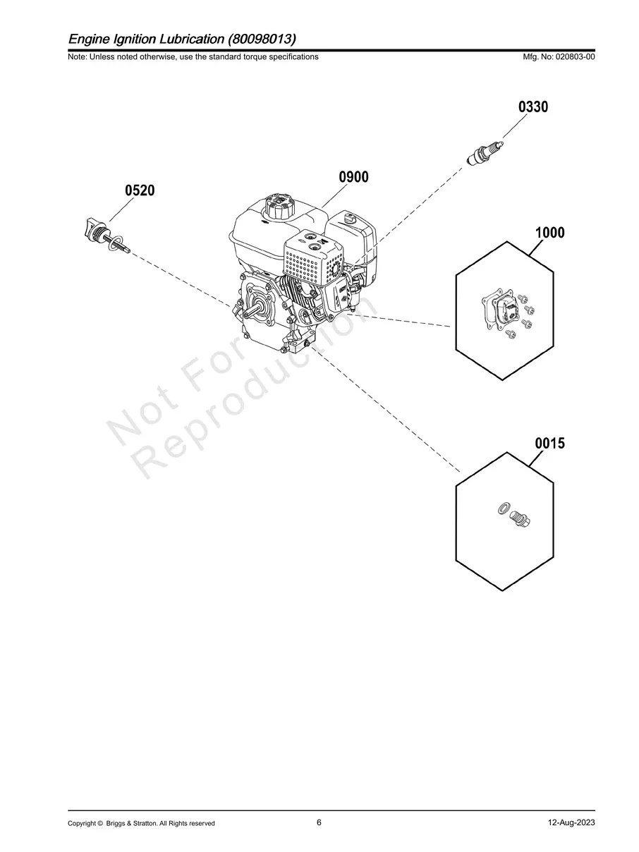 BRIGGS AND STRATTON, 020803-00, IPL.6